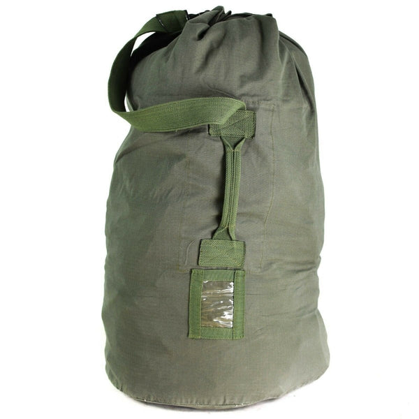 Original Dutch Military Duffel Bag 100liters ripstop Sack Canvas Kit hook and loop closure olive