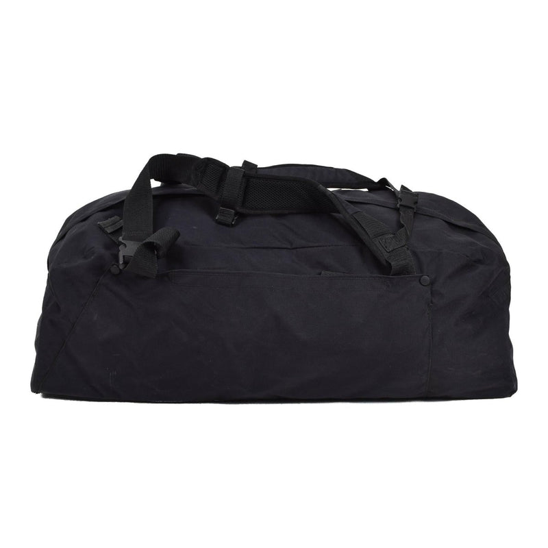 Original Dutch Military duffle sportswear bag travel backpack top handle black