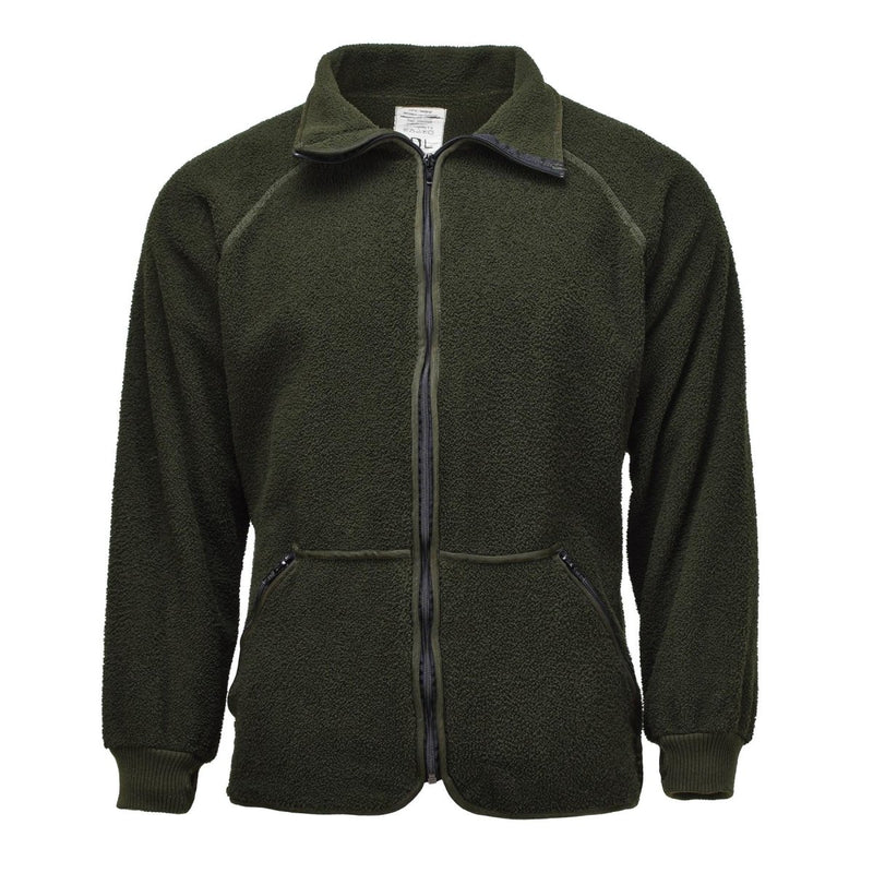 Original Dutch Military fleece jacket warm soft thermal cold weather sportswear thumb holes