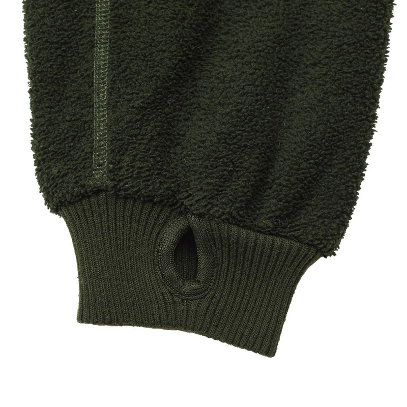 Dutch Military fleece jacket warm soft thermal cold weather sportswear elasticated cuffs