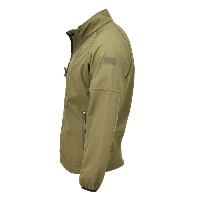 Dutch Military soft shell jacket zippered pockets vented armpits olive