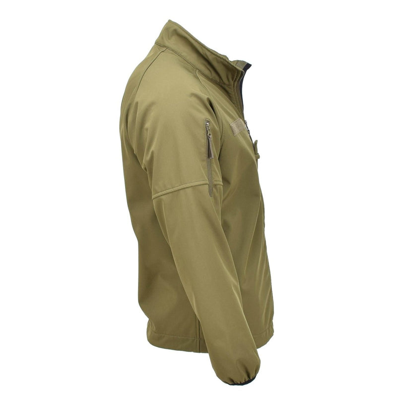 Original Dutch Military soft shell jacket zippered pockets vented armpits olive
