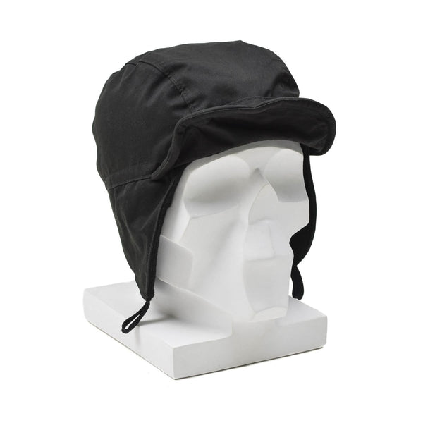 Original Dutch paratrooper hat ranger cap ear flaps brim windproof black surplus lightweight foldable and easy to carry