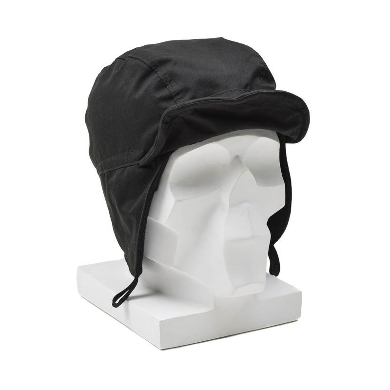 Original Dutch paratrooper hat ranger cap ear flaps brim windproof black surplus lightweight foldable and easy to carry