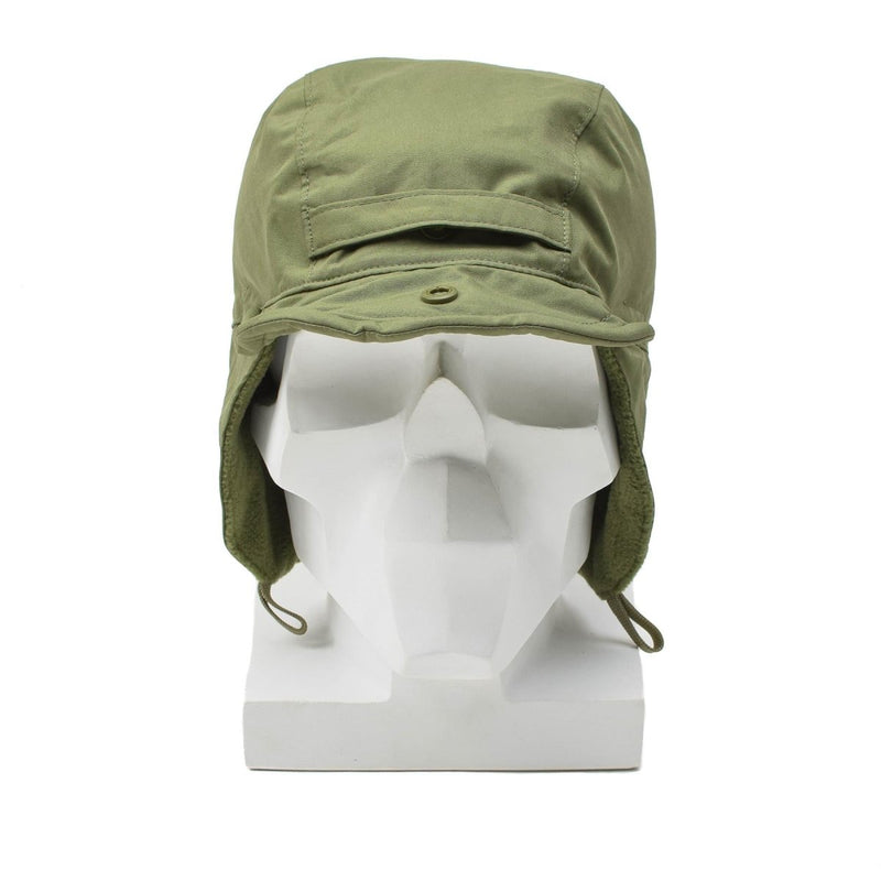 Original Dutch paratrooper hat ranger cap ear flaps brim windproof olive surplus lightweight foldable and easy to carry