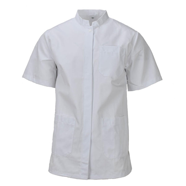 Original Finnish army classic short sleeve shirts white breathable lightweight vintage button fastening