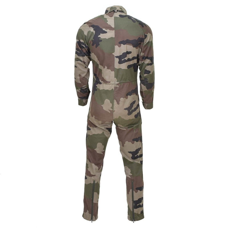 Original French army mechanic coverall suit roomy fit elastic CCE camouflage reinforced elbows and knees