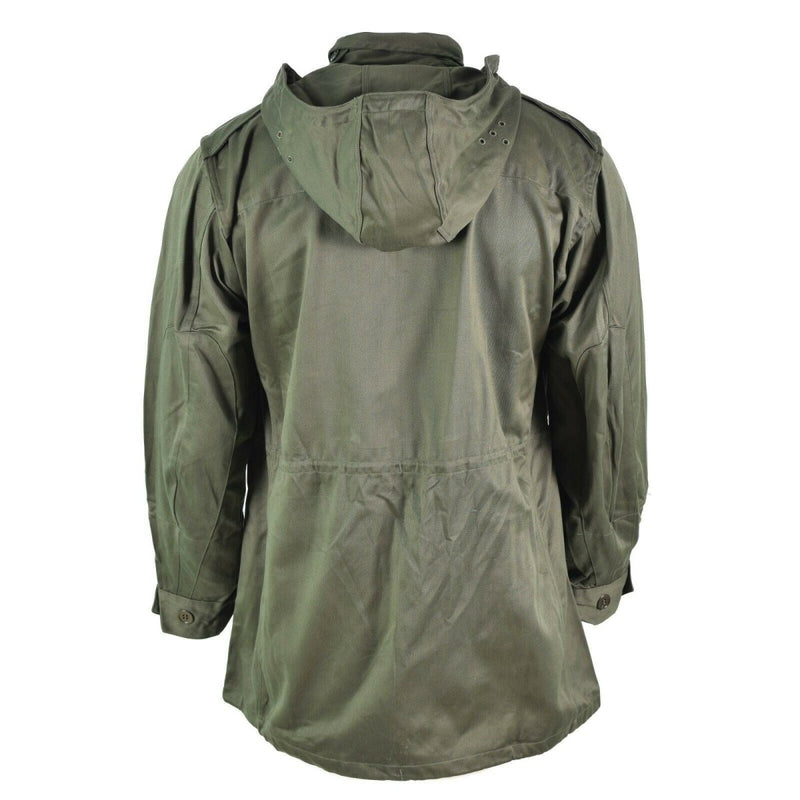 French army Olive jacket combat military hooded parka sateen