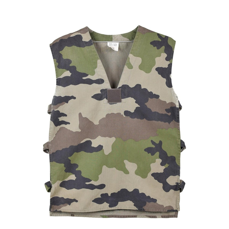 Original vintage French army tactical combat shirt GAO vest F2 CCE camouflage elastic sides sleeveless vest