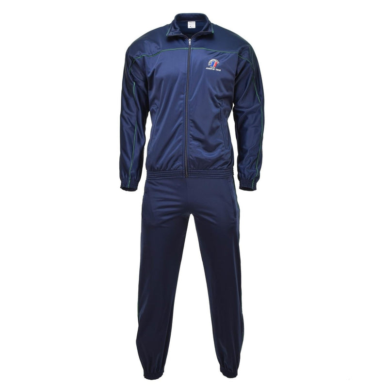 French army tracksuit sports jacket activewear suit top blue shirt sport set