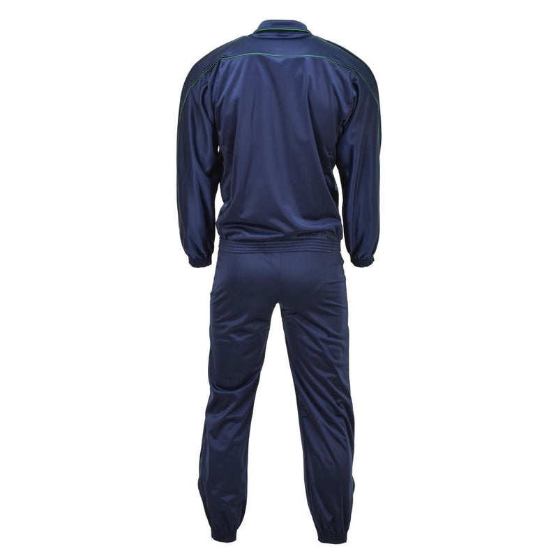 French army tracksuit sports jacket activewear suit top blue shirt and pants sportwear set
