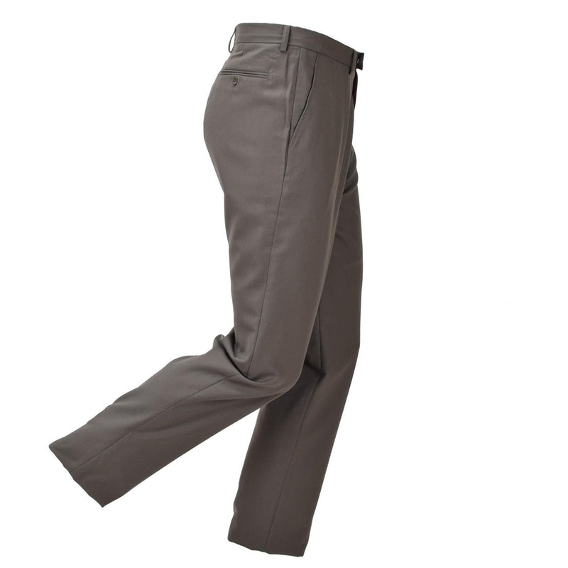 Original French military dress pants formal brown casual army trousers