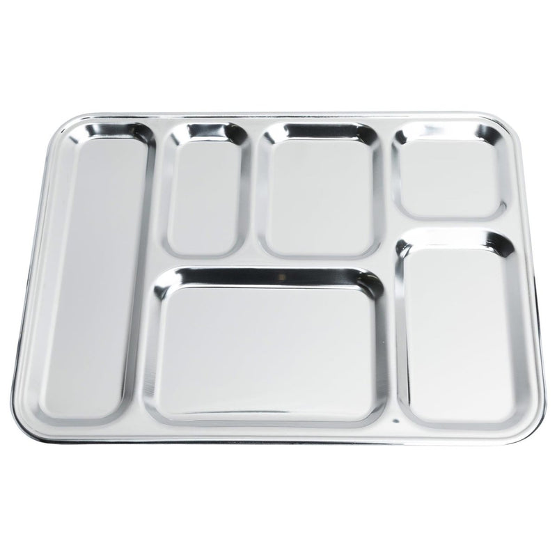 Original French Military food tray durable stainless steel easy to clean food divider mess hall