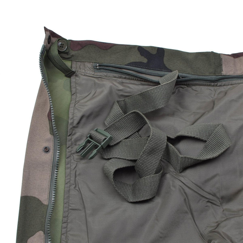 Original French military rain pants waterproof trilaminate trousers braces NEW