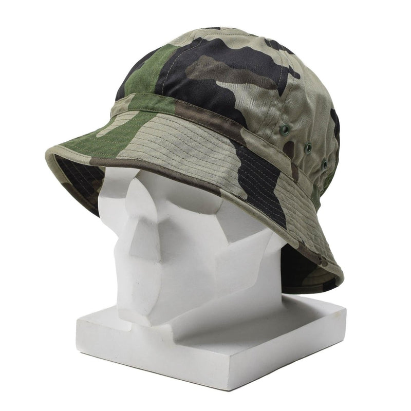 French Military soft bush hat CCE camo panama bucket lightweight ventilation eyelets