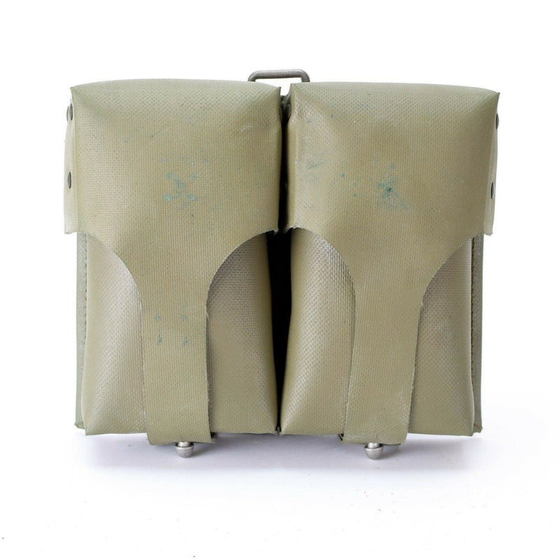 Original vintage German army ammo magazines pouch double PVC coated mags mag Olive waterproof