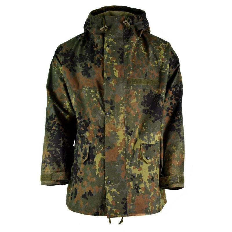 Original German army field Jacket Gore-Tex Flecktarn waterproof rain parka all seasons