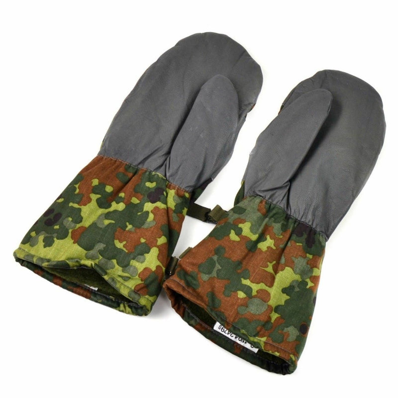 German army flecktarn camo mittens BW military issue combat gloves