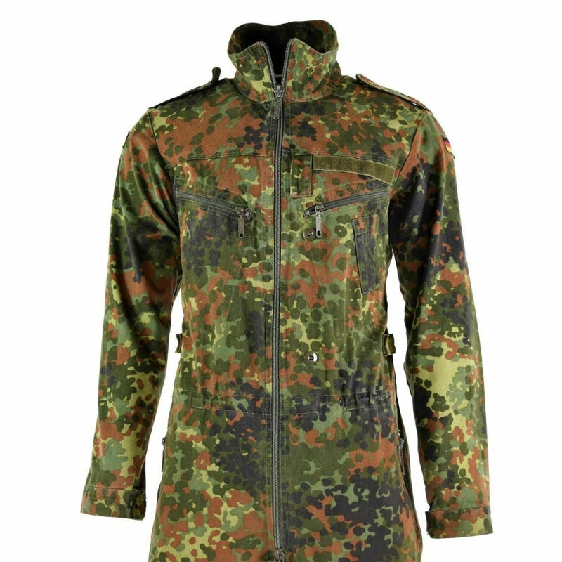 German army flecktarn camo overall suit combat tanker coverall jumpsuit