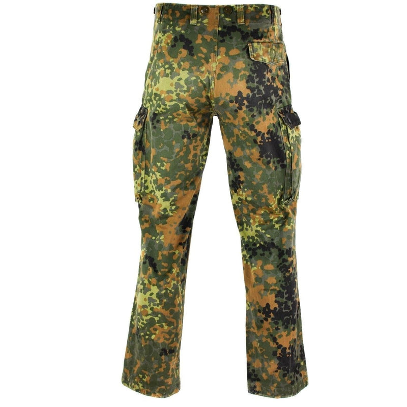 German army issue flecktarn camo pants field combat military trousers pocket closure