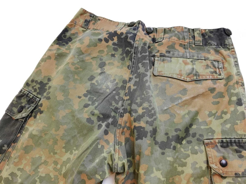 Original German army issue flecktarn camo pants field combat military trousers belt loops