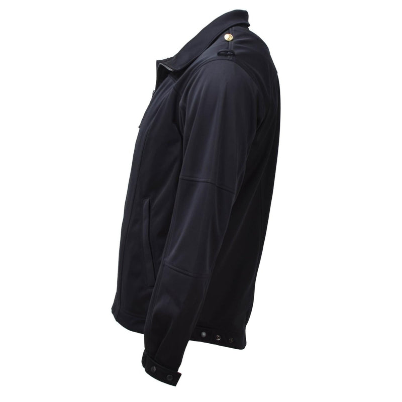 Original German army marine zipped jacket black softshell high collar combat