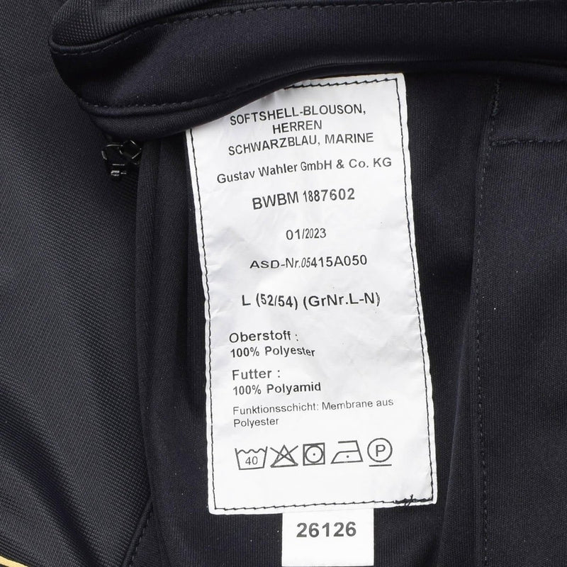 Original German army marine zipped jacket black softshell