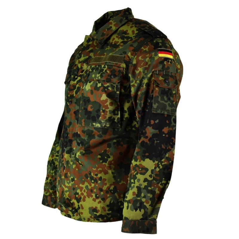 Original German army shirt zipped flecktarn camouflage tactical combat BW Army issue German flag on shoulder
