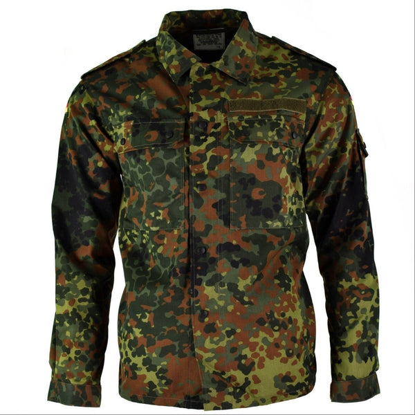 Original German army shirt zipped flecktarn camouflage tactical combat BW Army issue long sleeve chest pockets