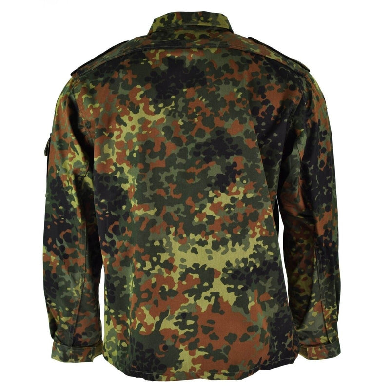 Original German army shirt zipped flecktarn camo tactical combat BW Army issue workwear hook and loop nameplates