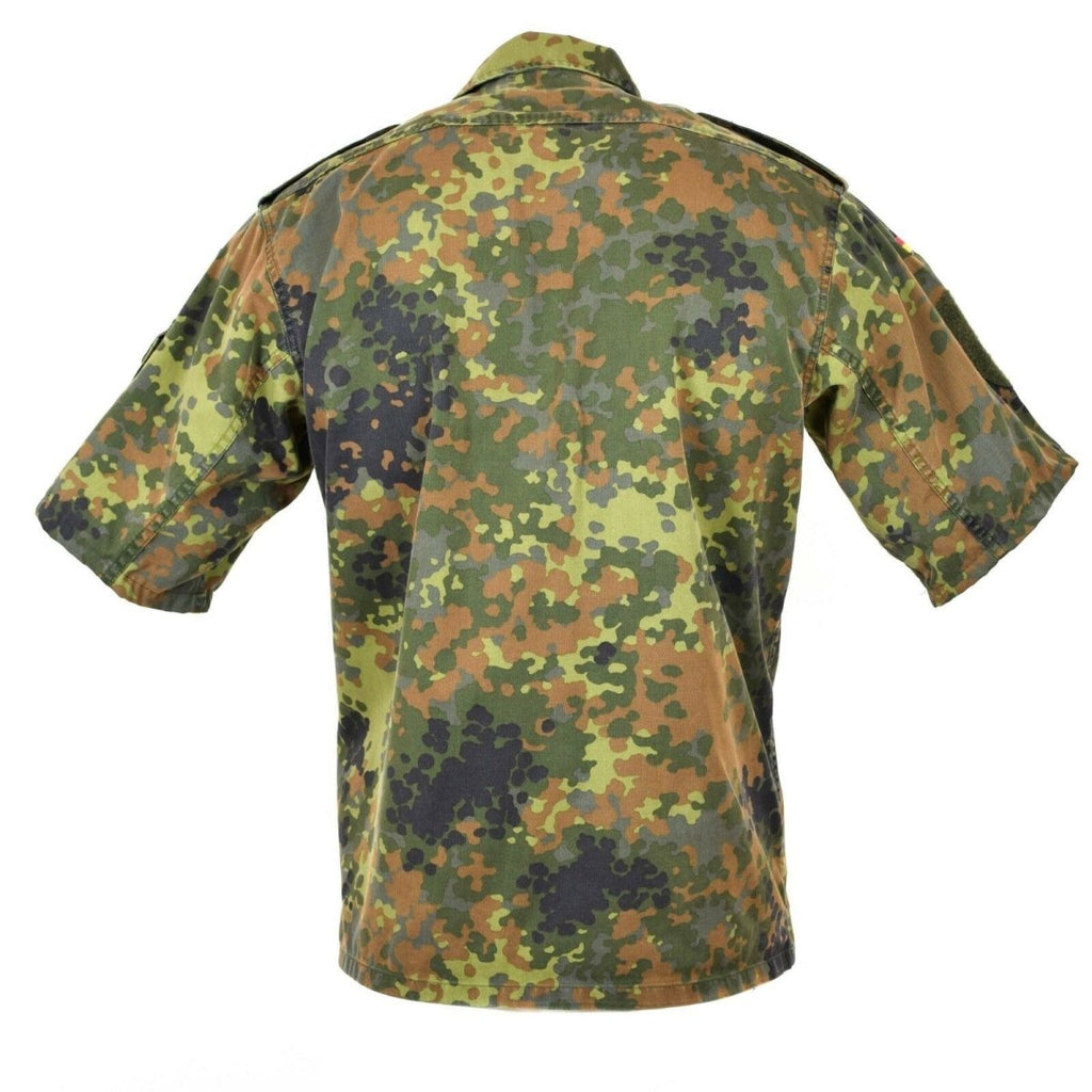 Original German army shirt zipped flecktarn short sleeves combat BW Ar ...