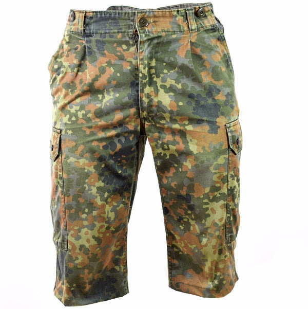 Original German army shorts combat field flecktarn camouflage Bermuda durable lightweight flat front