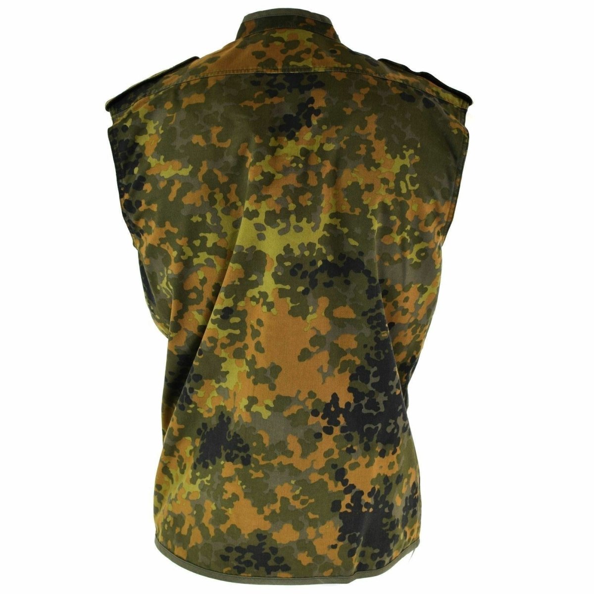 Original GERMAN ARMY VEST ZIPPED flecktarn camo tactical combat BW Army  issue