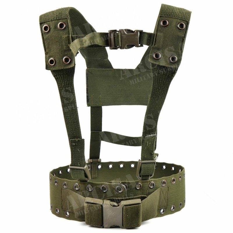 Original German army Webbing rig system 2 pieces tactical belt Y-strap harness adjustable straps and belt lenght