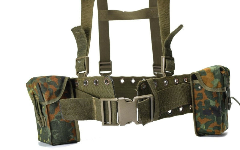 German army Webbing set system 4 pcs tactical belt harness Load bearing kit pouch bag utility