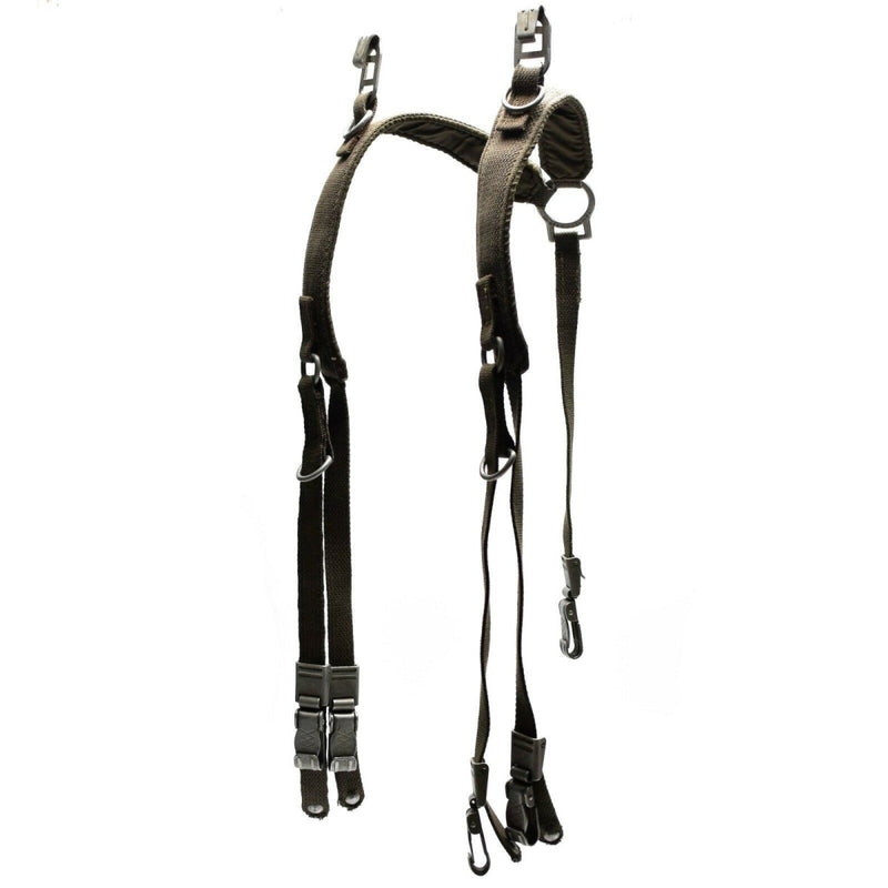 Vintage German Army Y-Straps Field belt suspenders harness bag tactical belt attaching gear