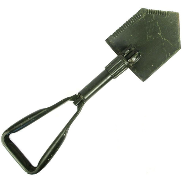 Original vintage German BW Army folding shovel survival outdoor Green spade military shovel