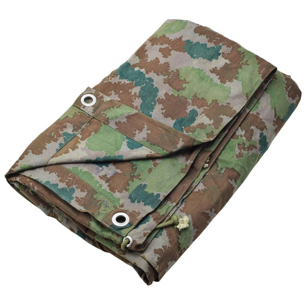 Original German military camouflage poncho tent vintage army shelter camping metal eyelets drawstring 180x180 size