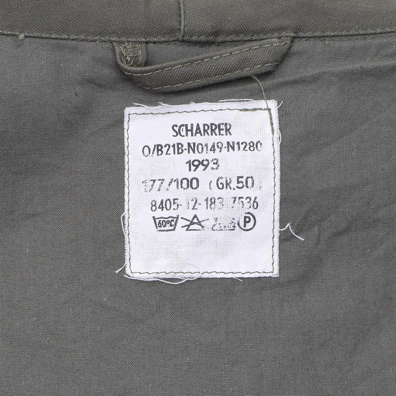 Original German military long parka jacket olive hooded field coat