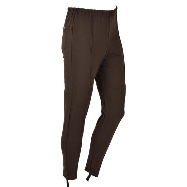 Original German military NVA brown sweatpants sports stirrup training trousers all seasons activewear