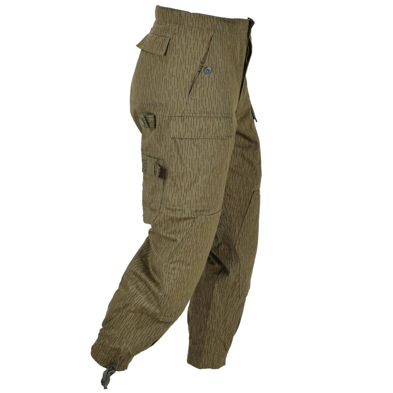 Original German military NVA strichtarn camo tactical pants field trousers drawstring ankles
