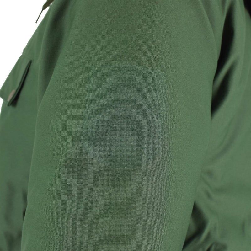 Original German police officer parka warm hooded green windproof jacket liner polycotton blend