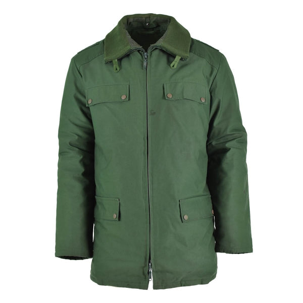Original German police officer parka warm hooded green windproof jacket liner