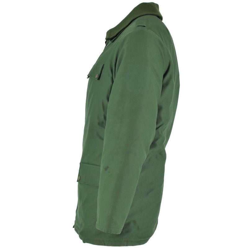 German police officer parka warm hooded green windproof jacket liner