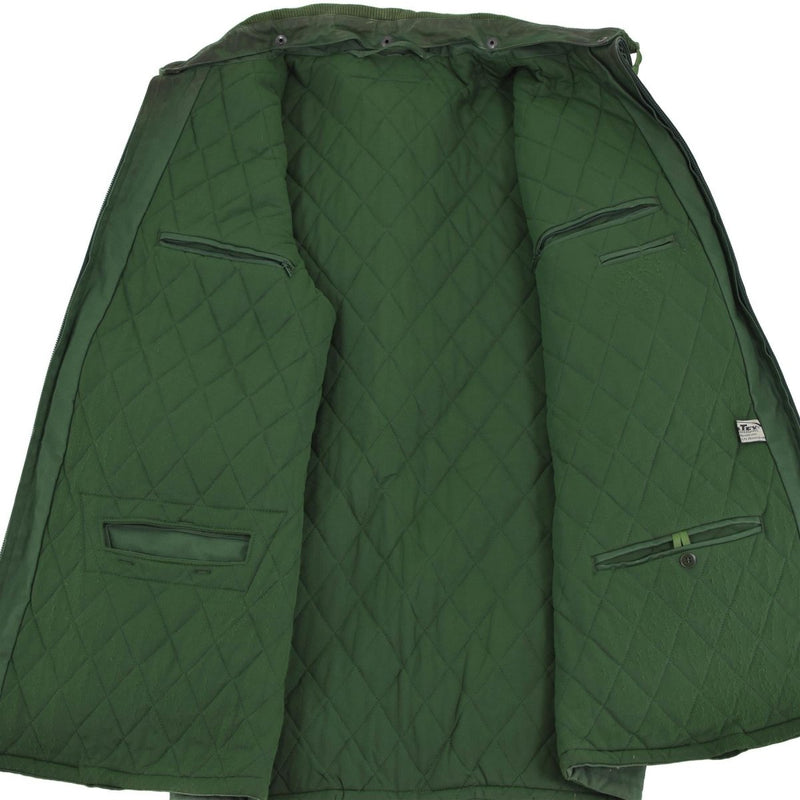 Original German police officer parka warm green windproof jacket liner