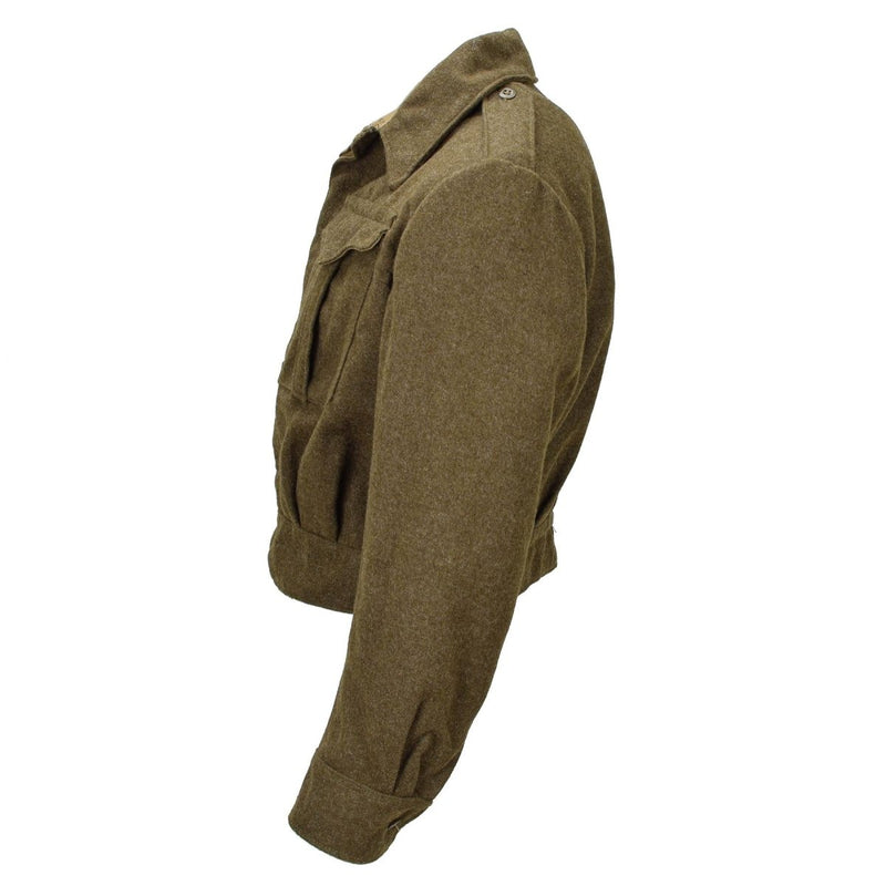 Original Greek army Eisenhower Ike jacket olive wool vintage field military