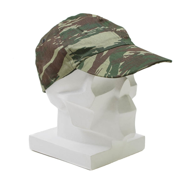 Original Greek army field troops cap lizard camo hat Greece military surplus lightweight foldable and easy to carry
