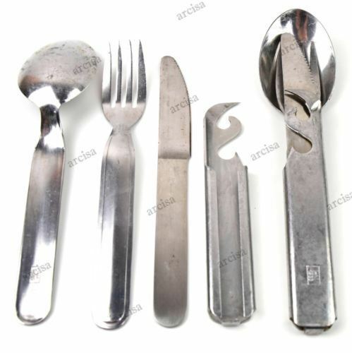Original Hungarian army cutlery set 4 pieces Hungary military cutlery spoon fork