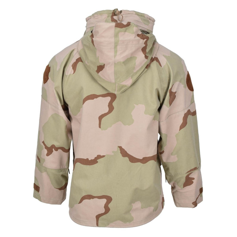 Original Hungarian Army rain jacket combat camouflage desert waterproof hooded reinforced elbows
