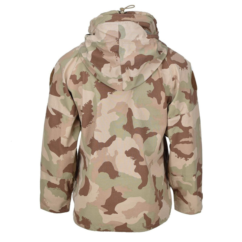 Original Hungarian Army rain jacket combat camouflage desert waterproof hooded